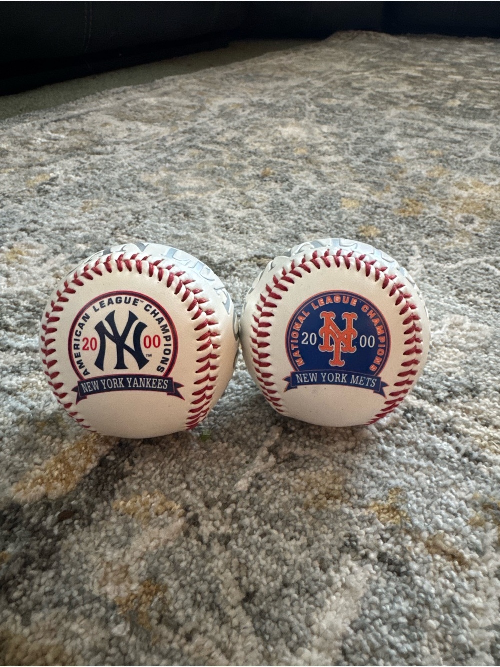 2000 World Series Subway Series MLB New York Yankees & Mets White Baseballs